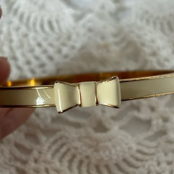 Kate Spade Gold and Cream Bow Bracelet - Picture 5 of 7